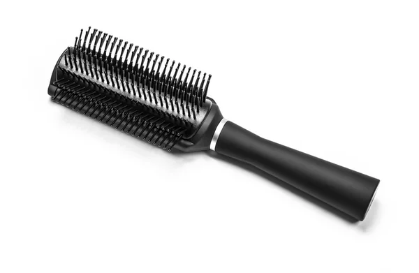 Spazzola per capelli con manico nero — Foto Stock