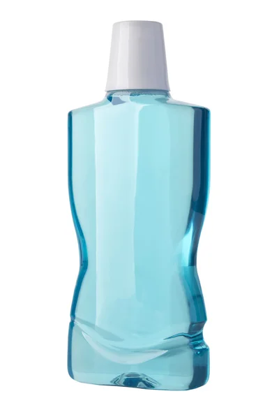 Botella con líquido azul —  Fotos de Stock