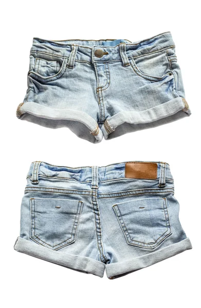 Geripte handgemaakte jeans — Stockfoto