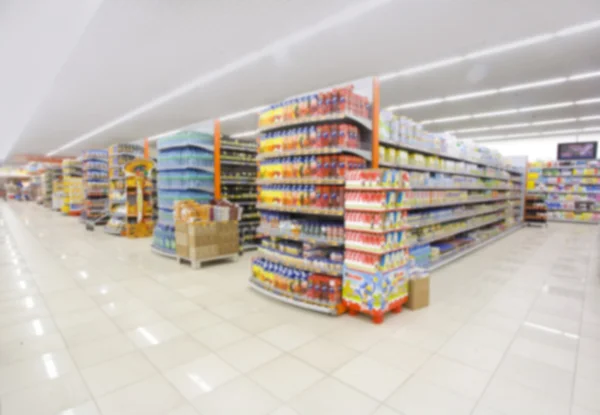 Supermercados, efecto desenfoque de lentes . —  Fotos de Stock