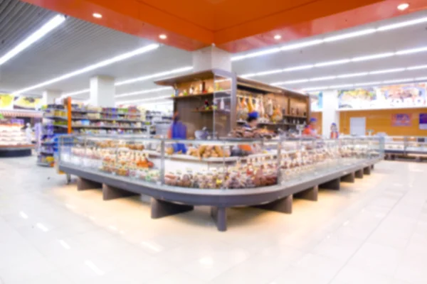 Supermercato in sfocato — Foto Stock