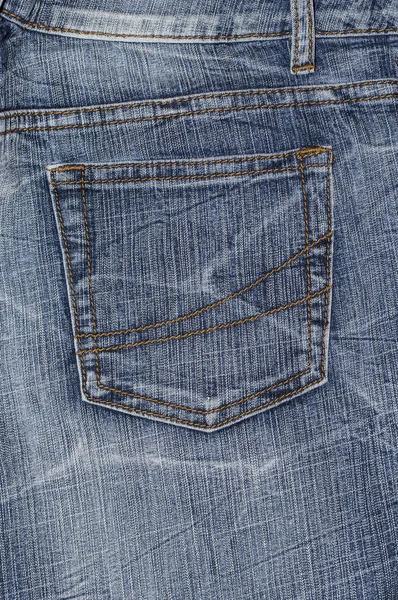 Eine deniumblaue Jeanstasche — Stockfoto