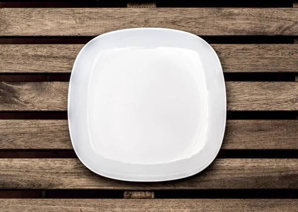 Empty white plate o — Stock Photo, Image