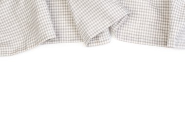 Beyaz arka plan üzerinde masa örtüsü