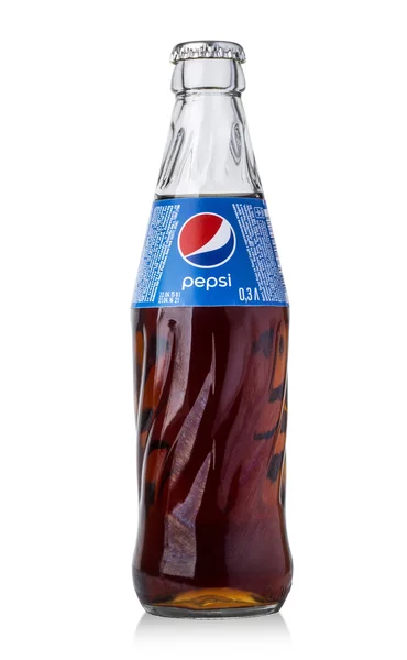 Фото стеклянной бутылки Pepsi — стоковое фото