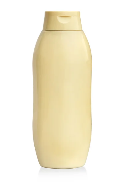 Plastic bottle with mayonnaise — Stock Photo, Image