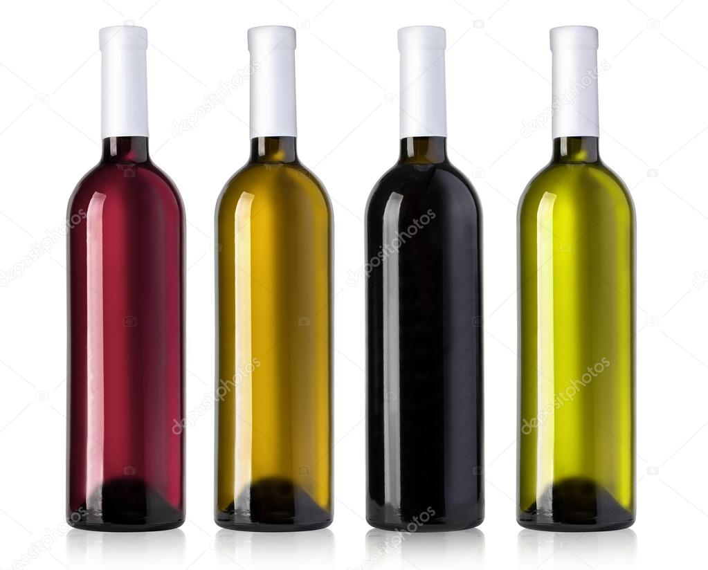 White wine bottles