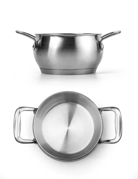 Stainless steel cooking pot — Stock Photo, Image