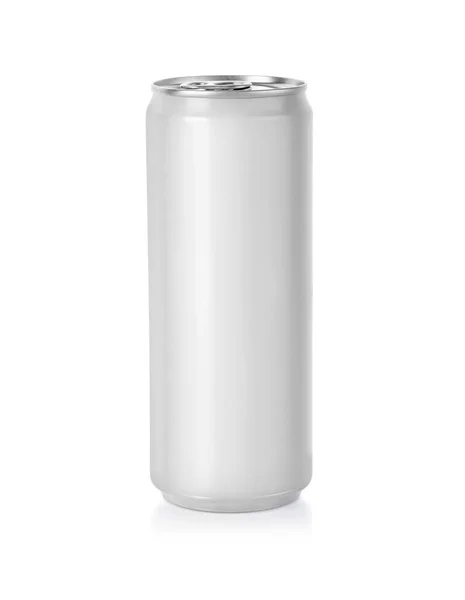 White Metal Aluminum Beverage Drink Can 500Ml Mockup Template Ready — Stock Photo, Image