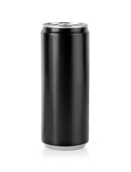 Canette Boisson Aluminium Métal Noir 500Ml Modèle Maquette Prêt Pour — Photo