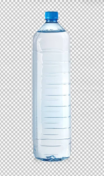 Пляшка Водяного Пластику Ізольована Відсічним Контуром — стокове фото