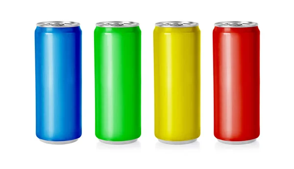 Colore Metallo Alluminio Bevanda Lattina 500Ml Modello Mockup Pronto Tuo — Foto Stock