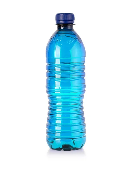 Water Plastic Fles Geïsoleerd Wit Met Clipping Pad — Stockfoto