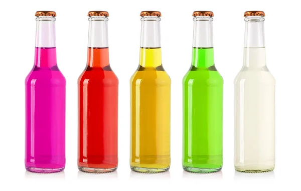 Soda Bottles Non Alcoholic Drink Isolated White — Stock Photo, Image