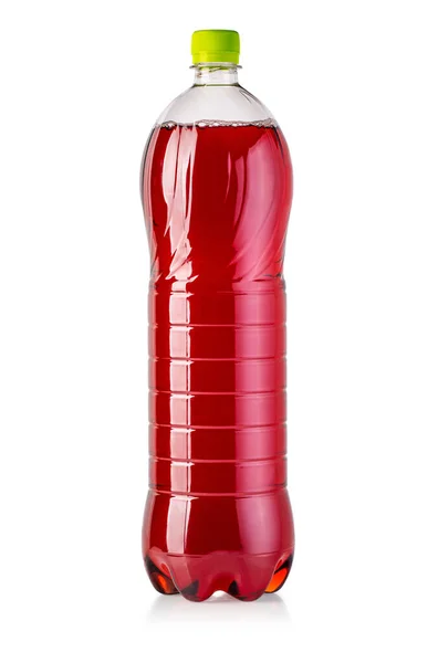 Frisdrank Pop Frisdrank Plastic Fles Geïsoleerd Witte Achtergrond — Stockfoto