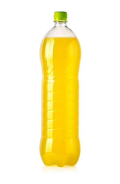 Frisdrank Pop Frisdrank Plastic Fles Geïsoleerd Witte Achtergrond Met Clipping — Stockfoto
