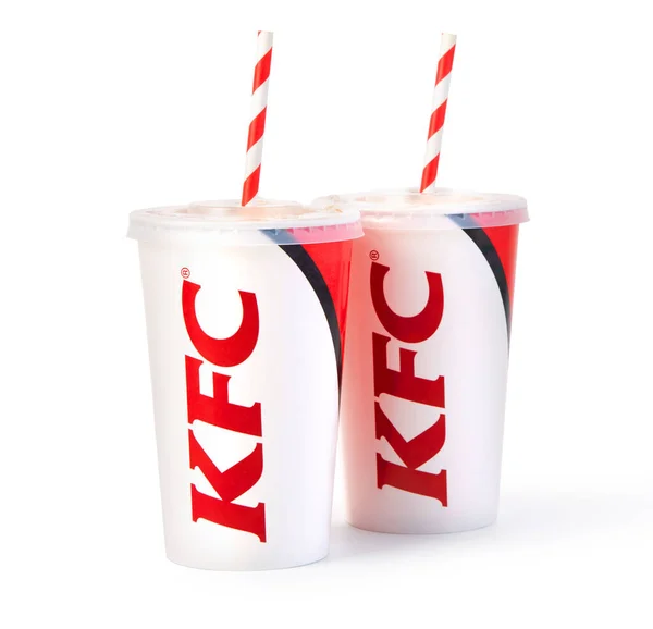 Moldova Chisinau Грудня 2020 Kentucky Fried Chicken Fizzy Cola Drink — стокове фото