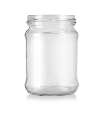 Kırpma yolu ile beyaz üzerinde izole cam kavanoz