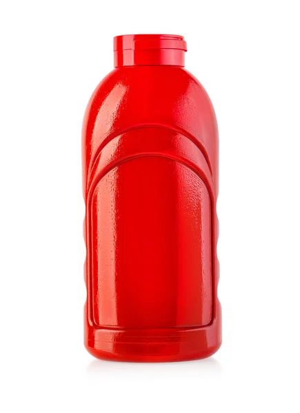 Ketchup Fles Geïsoleerd Een Witte Achtergrond Met Een Bijgesneden Traject — Stockfoto