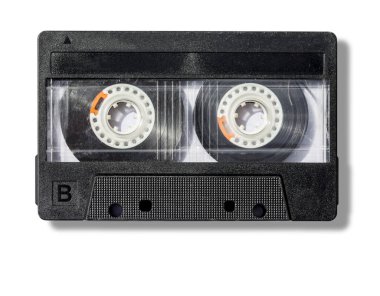 kırpma yolu ile beyaz üzerinde izole eski ses bandı