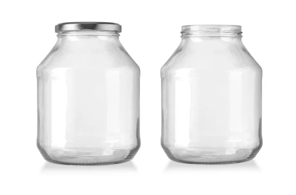 Glass Jar Isolated White Background Clipping Path — Stock Photo, Image