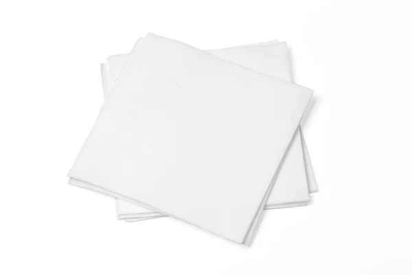 Napkin Isolated White Background Kitchen Paper Serviette Clipping Path — Stock Photo, Image