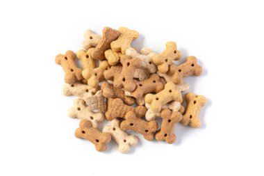 Köpek maması, izole üst görünüm