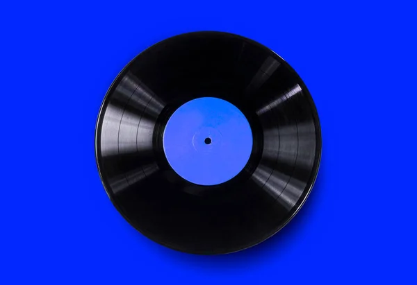 Schallplatte Auf Farbigem Hintergrund Alte Vinyl Platte Isoliert — Stockfoto