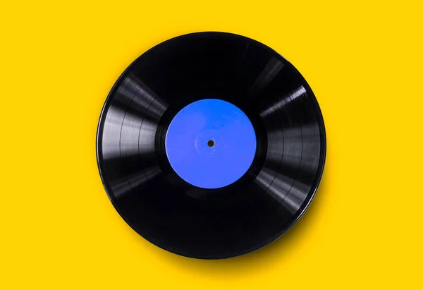 Vinylplaat Een Gekleurde Achtergrond Oude Vinylplaat Geïsoleerd — Stockfoto