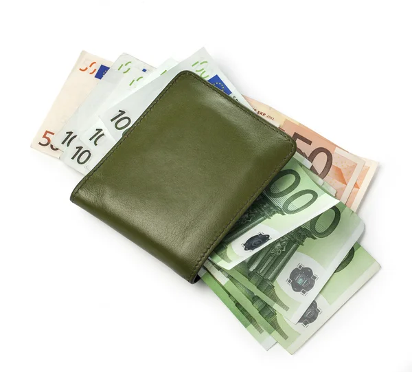Wallet with euros — Stock Photo, Image