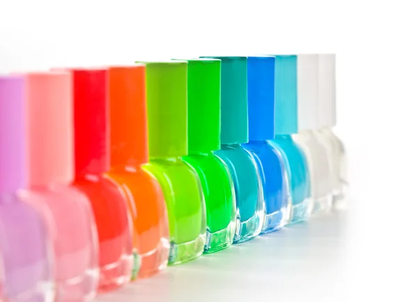 Group of bright nail polishes — Stock Photo, Image