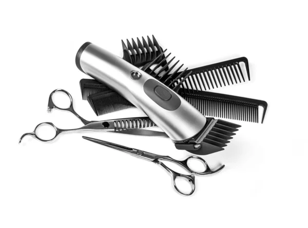 Scissors and combs — Zdjęcie stockowe