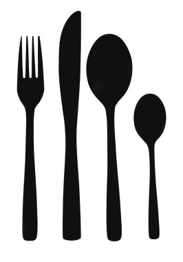 Çatal, bıçak ve kaşık.
