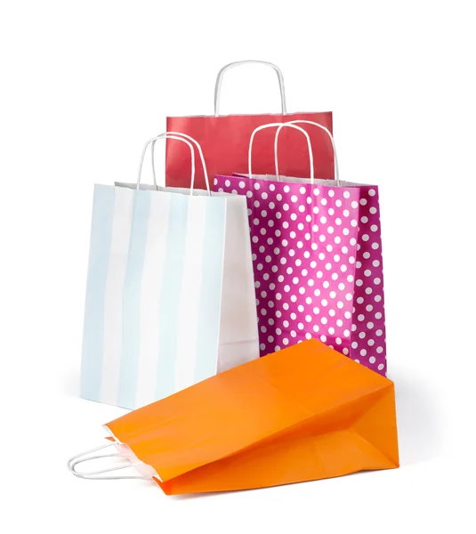 Kleurrijke papieren shopping tassen — Stockfoto