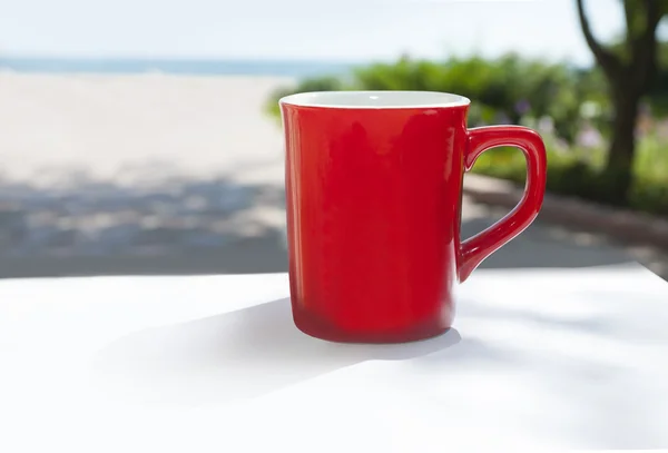 Red coffee mug — Stock Photo, Image