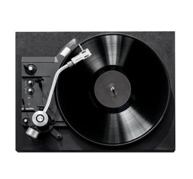  siyah vinil bir parçayı çalmaya