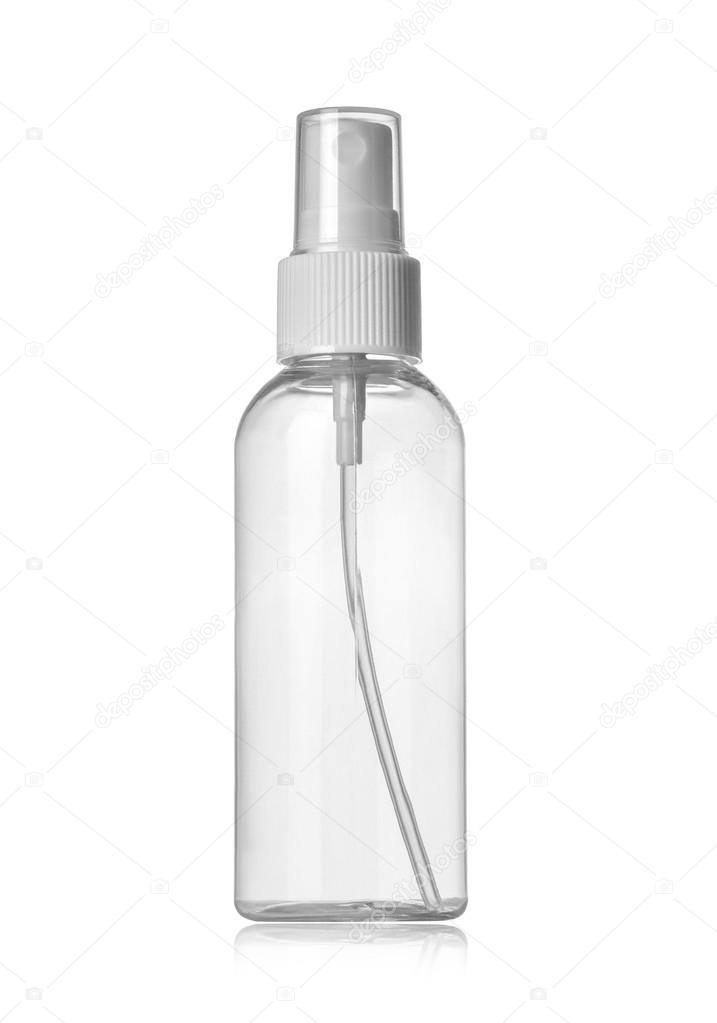 White container of spray bottle