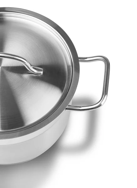 Stainless steel pot. — Stock Photo, Image