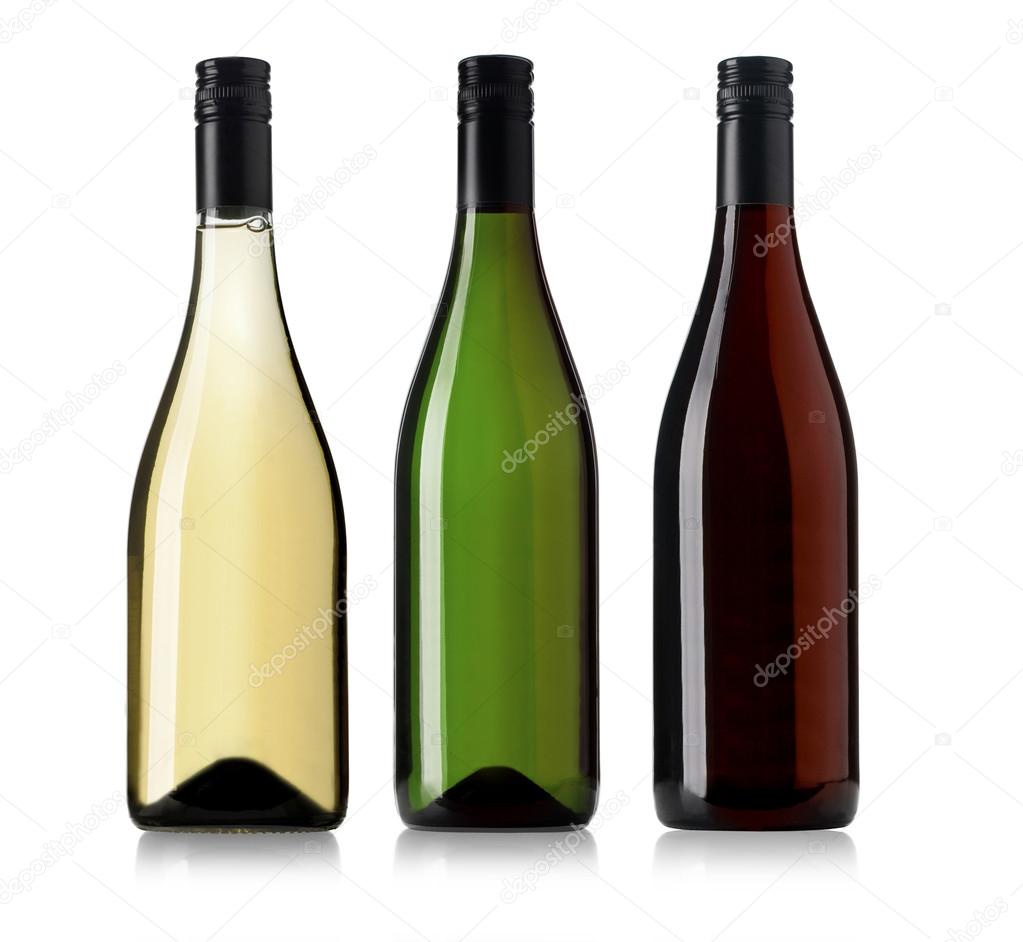 Set of d wine bottles.
