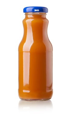 Bir şişe havuç suyu.