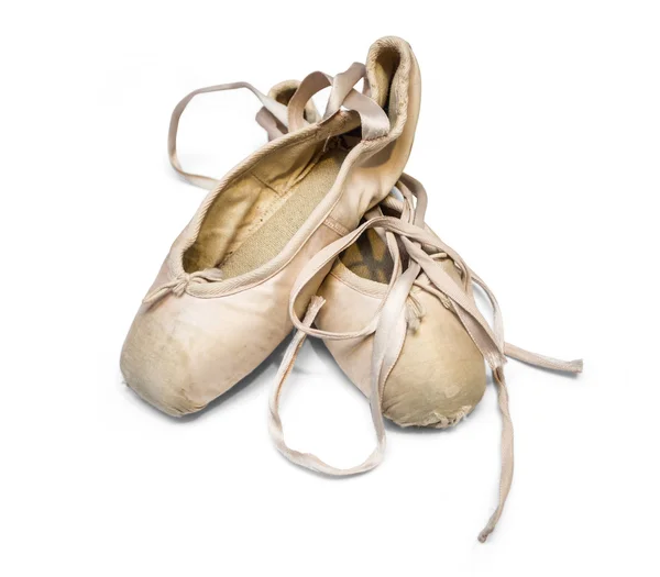 Velhos sapatos de ballet usados — Fotografia de Stock