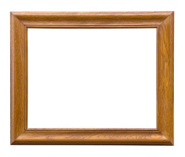 Boş ahşap çerçeve şeffaf arkaplan ile izole