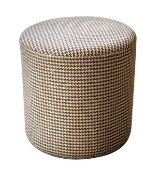 Şeffaf arka planda kahverengi beyaz kumaşlı yumuşak houndstooth şablonu.