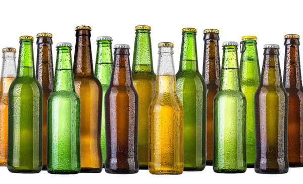 Zestaw butelek piwa — Zdjęcie stockowe