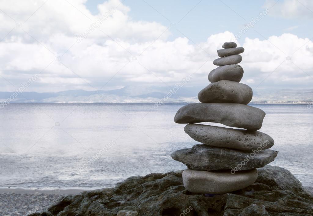 stack of zen stones