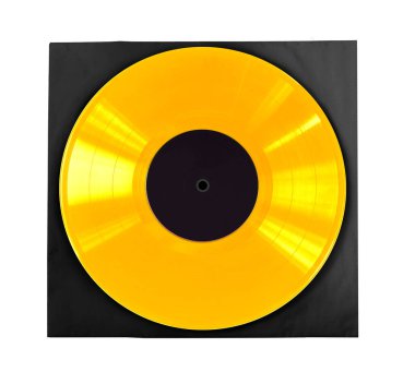 Kolunda siyah etiket olan, şeffaf bir arkaplanda izole edilmiş altın plak diski.