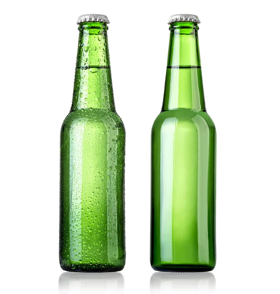 Zielone piwo butelka — Zdjęcie stockowe