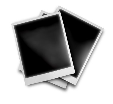 Üç boş fotoğraf çerçevesi