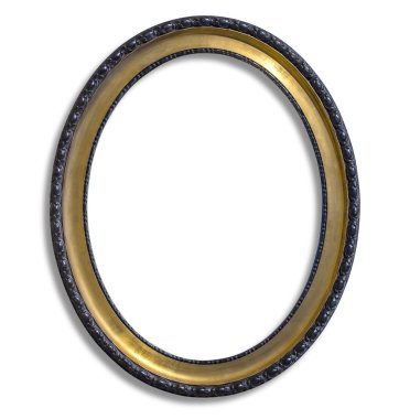 Oval altın resim çerçevesi