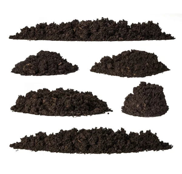 Set pile of soil — Stock Photo, Image